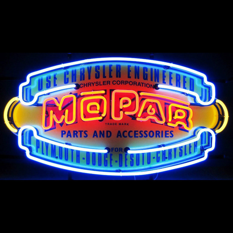 Mopar Vintage Shield Neon