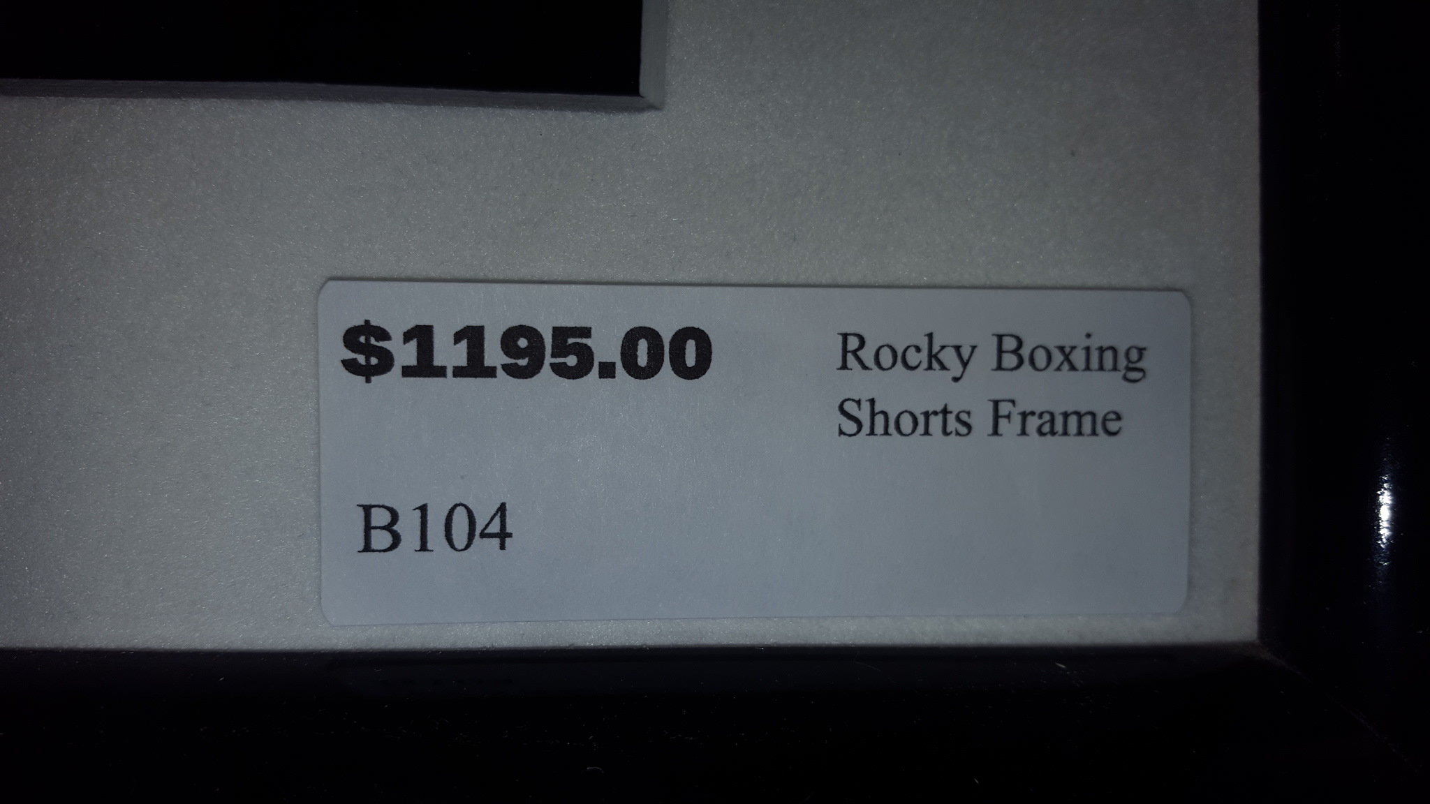 Autographed Rocky Boxing Shorts Framed