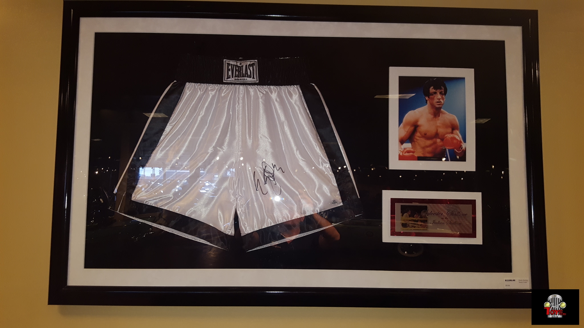 Autographed Rocky Boxing Shorts Framed