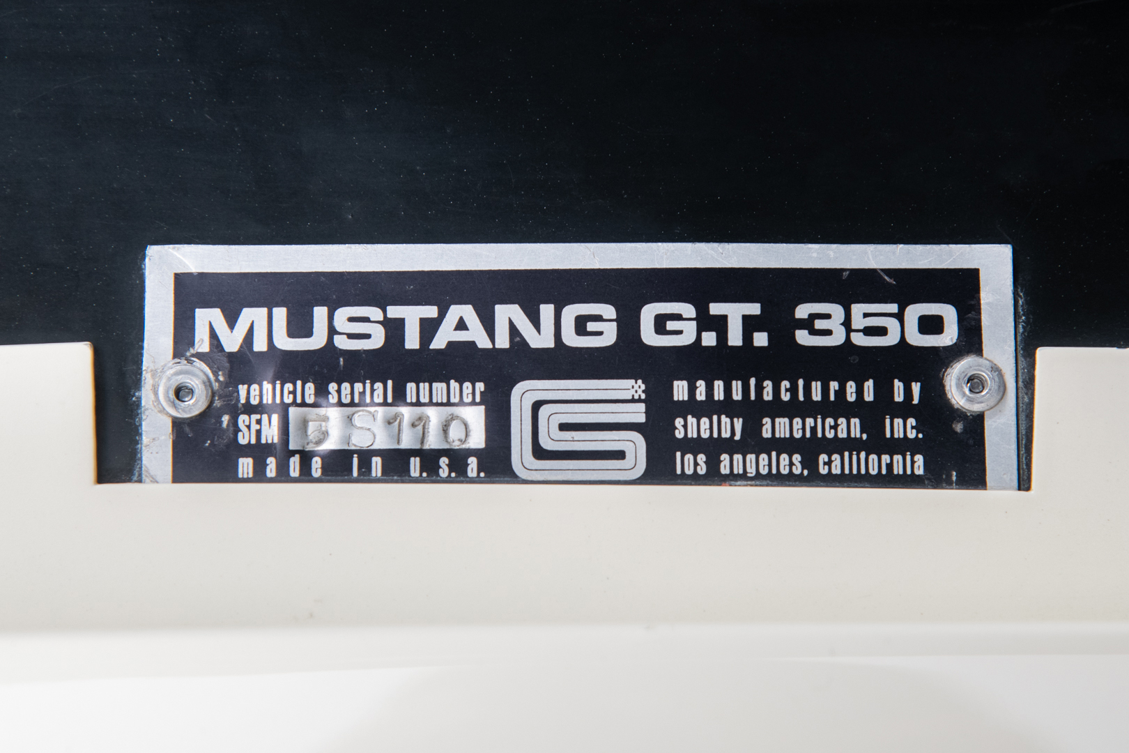 1965 Shelby GT350 , WHITE, VIN SFM5S110, MILEAGE 18249