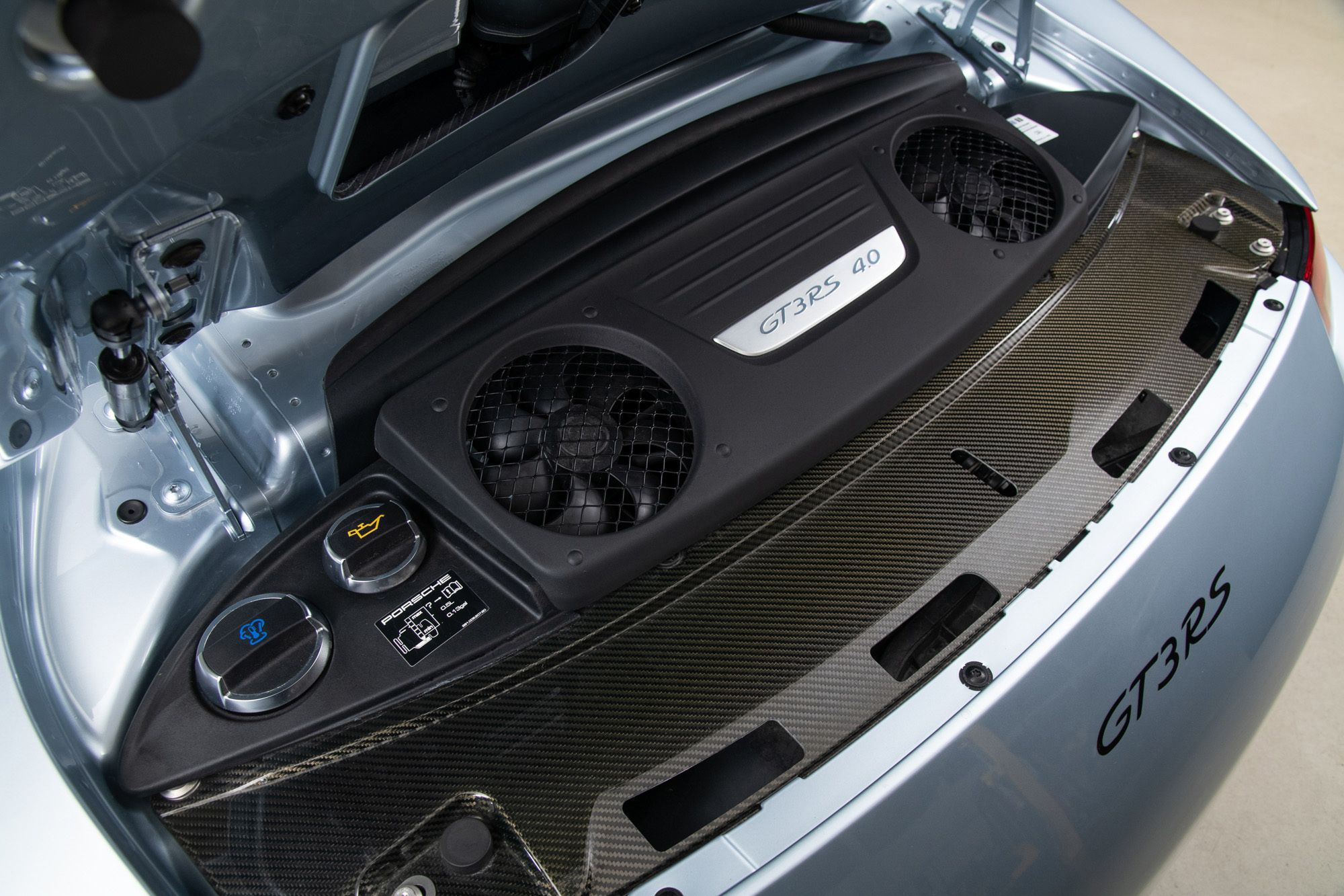 2016 Porsche 911 GT3 RS, LIQUID METAL CHROME BLUE METALLIC, VIN WP0AF2A92GS193911, MILEAGE 1409