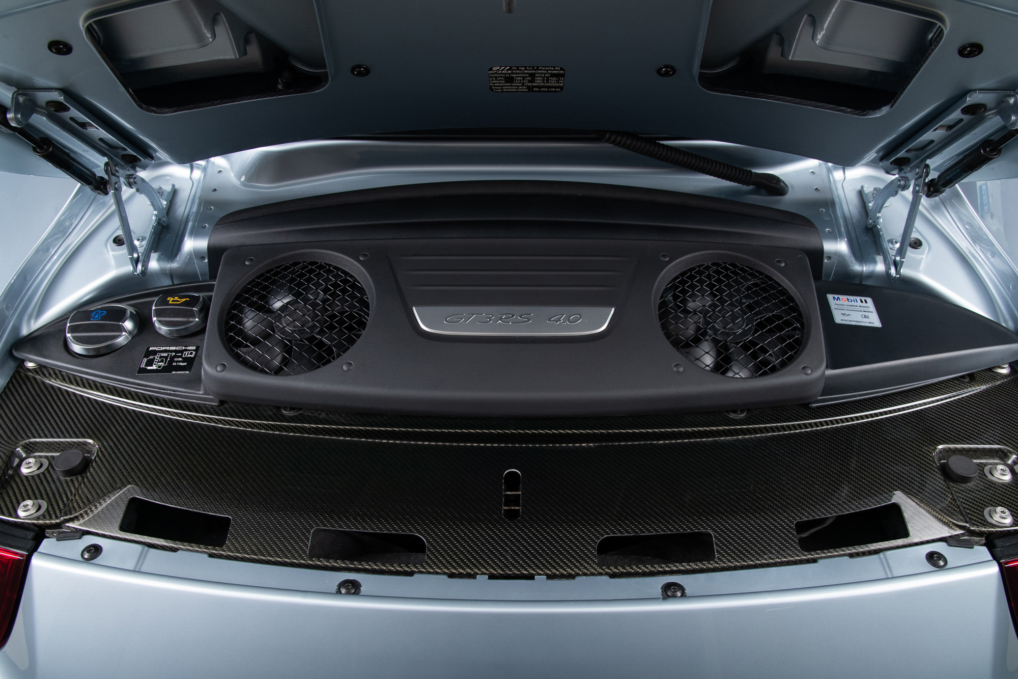 2016 Porsche 911 GT3 RS, LIQUID METAL CHROME BLUE METALLIC, VIN WP0AF2A92GS193911, MILEAGE 1409