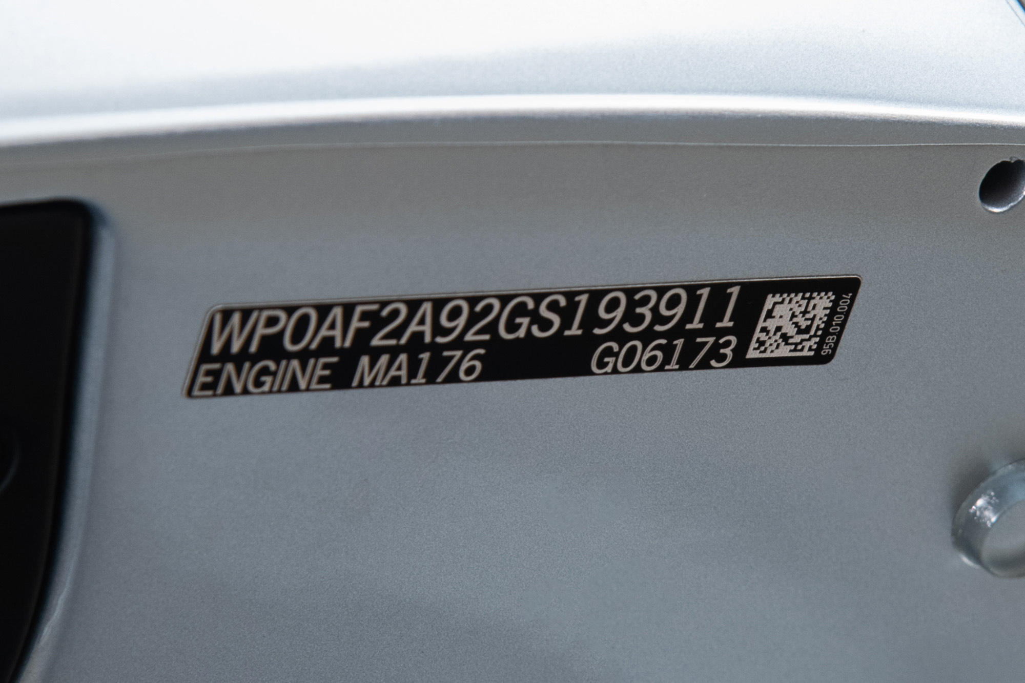 2016 Porsche 911 GT3 RS, LIQUID METAL CHROME BLUE METALLIC, VIN WP0AF2A92GS193911, MILEAGE 1409