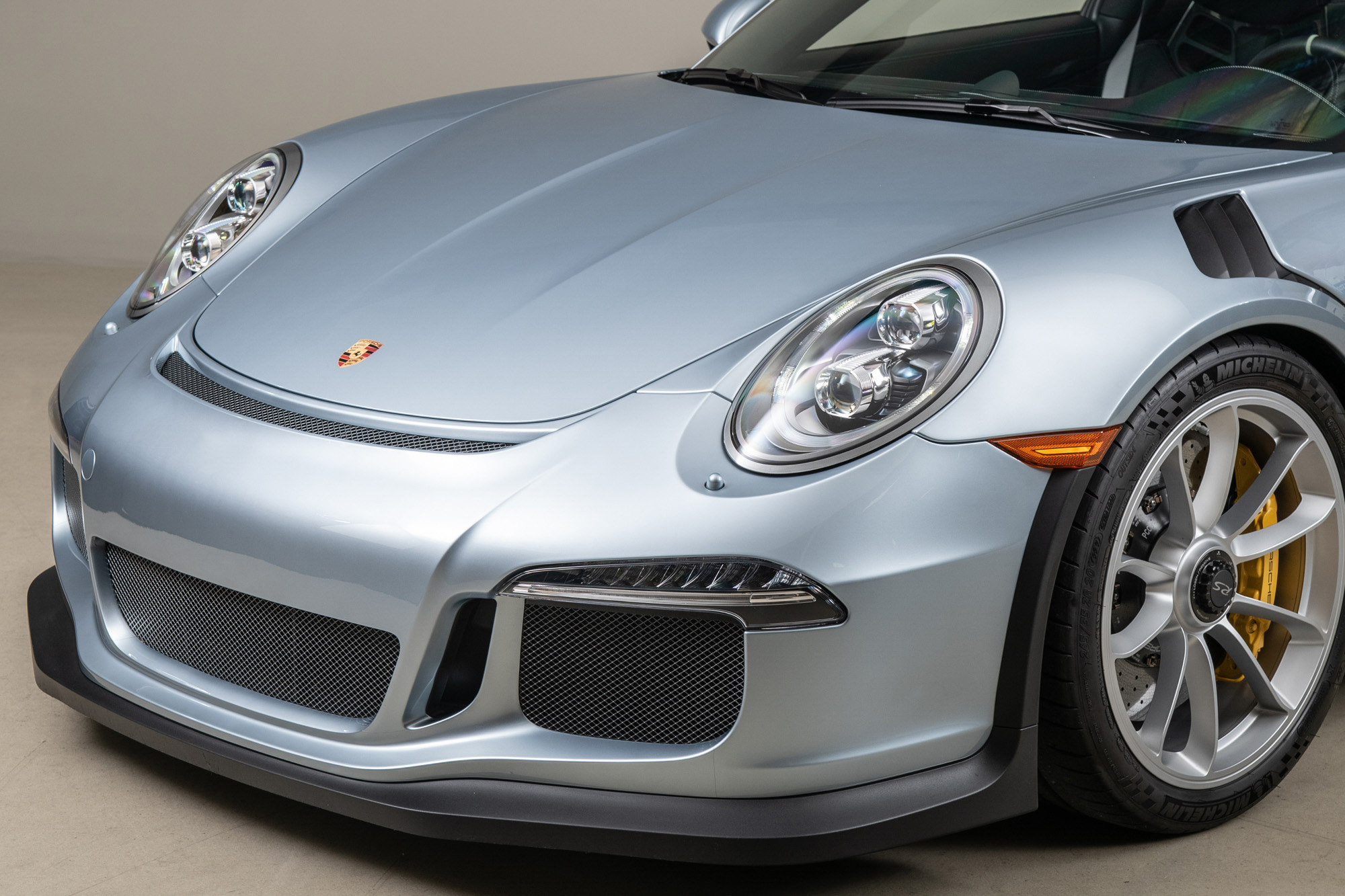 2016 Porsche 911 GT3 RS, LIQUID METAL CHROME BLUE METALLIC, VIN WP0AF2A92GS193911, MILEAGE 1409