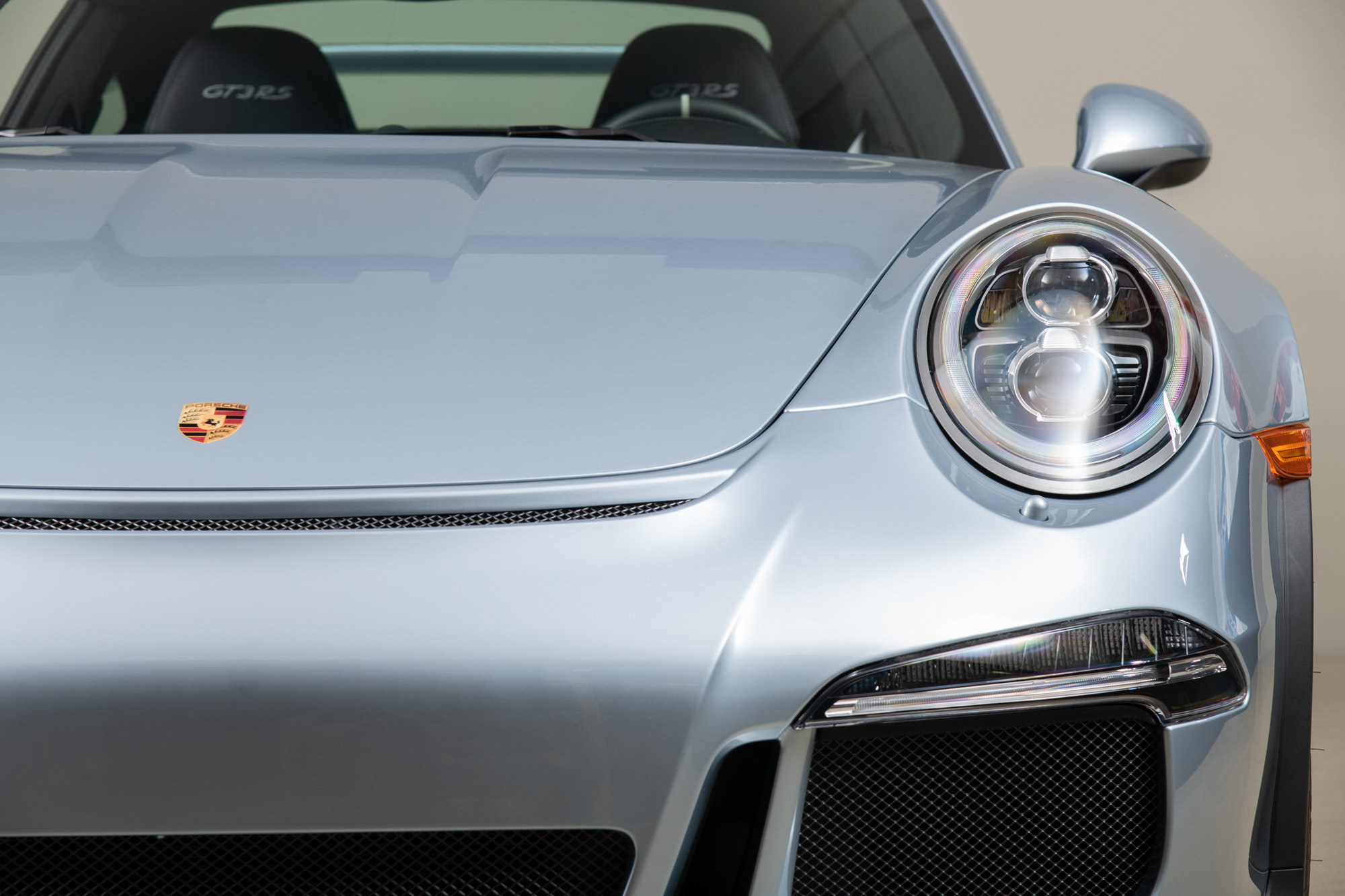 2016 Porsche 911 GT3 RS, LIQUID METAL CHROME BLUE METALLIC, VIN WP0AF2A92GS193911, MILEAGE 1409