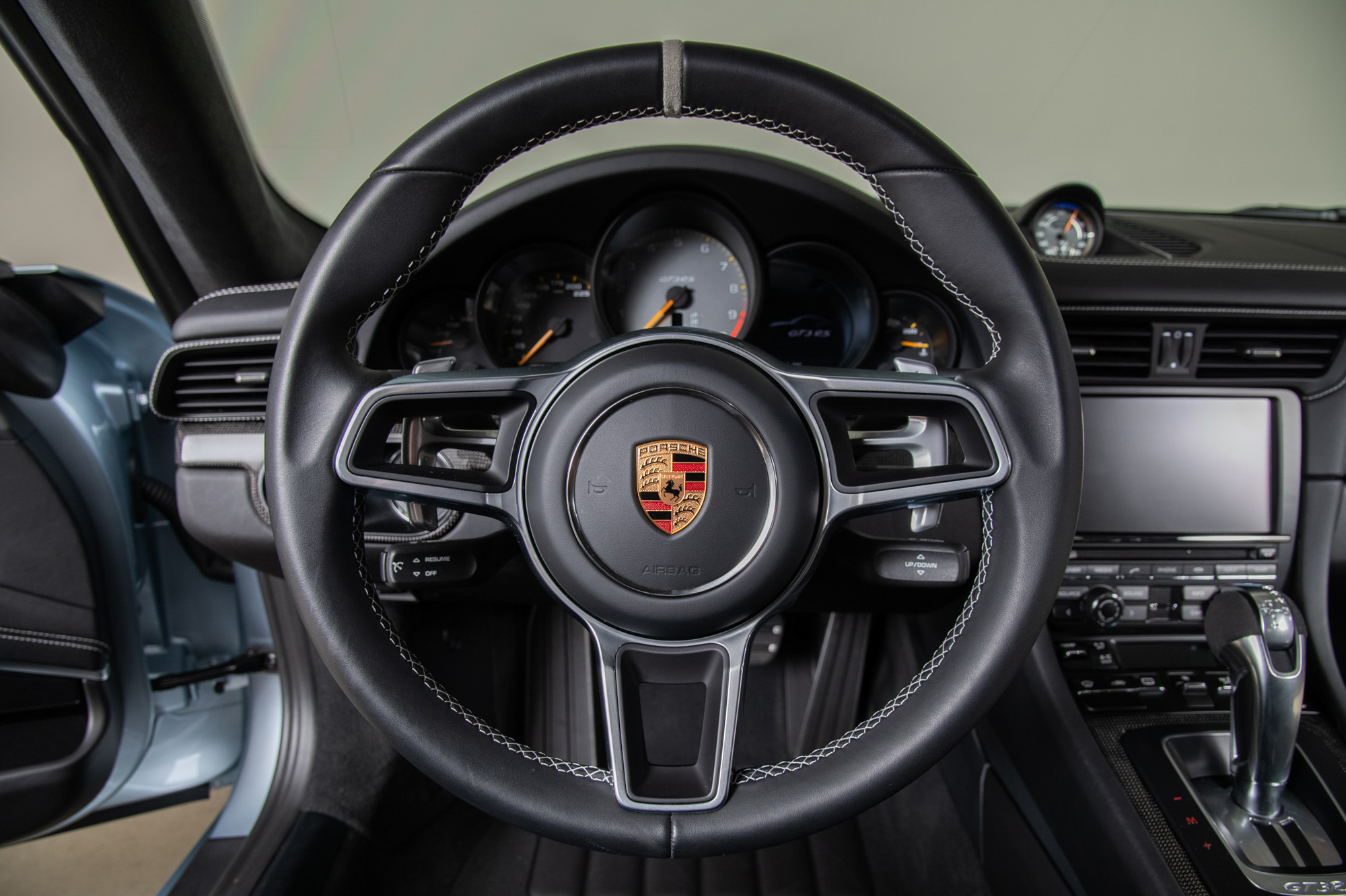 2016 Porsche 911 GT3 RS, LIQUID METAL CHROME BLUE METALLIC, VIN WP0AF2A92GS193911, MILEAGE 1409