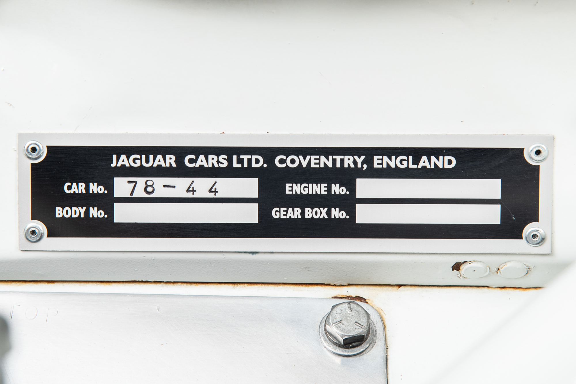 1978 Jaguar XJS Group 44 Trans-Am, WHITE, VIN 78-44