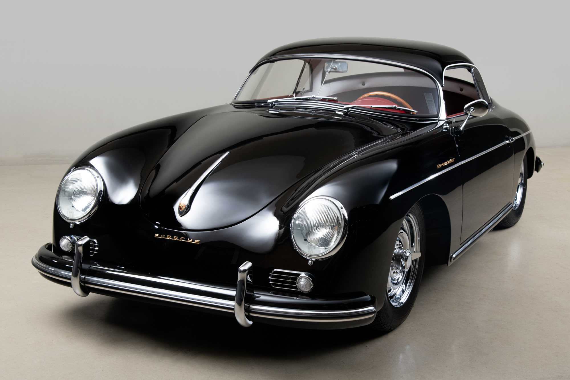 1957 Porsche 356 Speedster , BLACK, VIN 83411, MILEAGE 70084