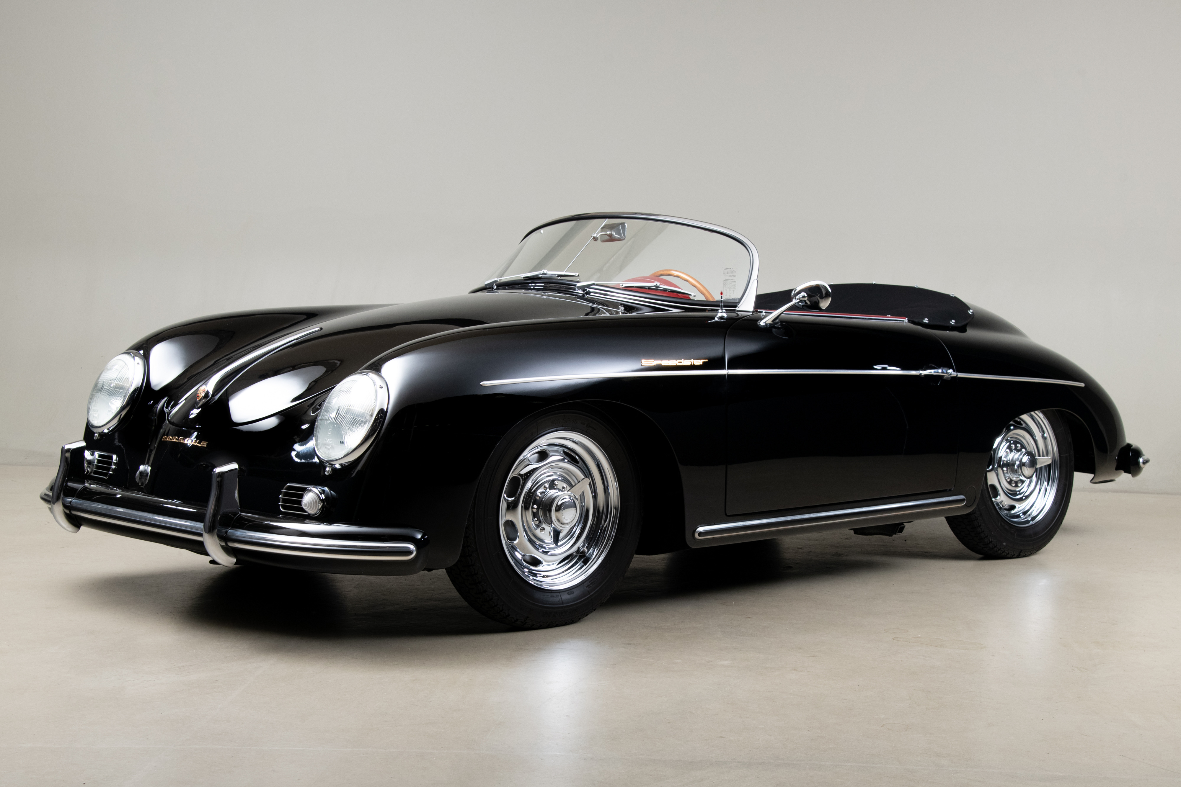 1957 Porsche 356 Speedster , BLACK, VIN 83411, MILEAGE 70084