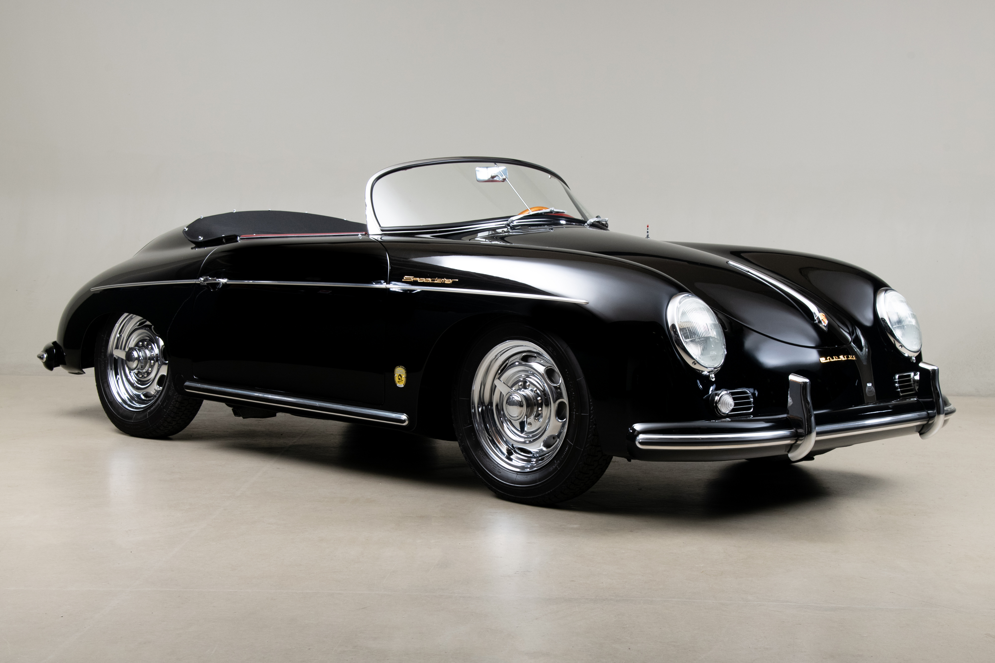1957 Porsche 356 Speedster , BLACK, VIN 83411, MILEAGE 70084