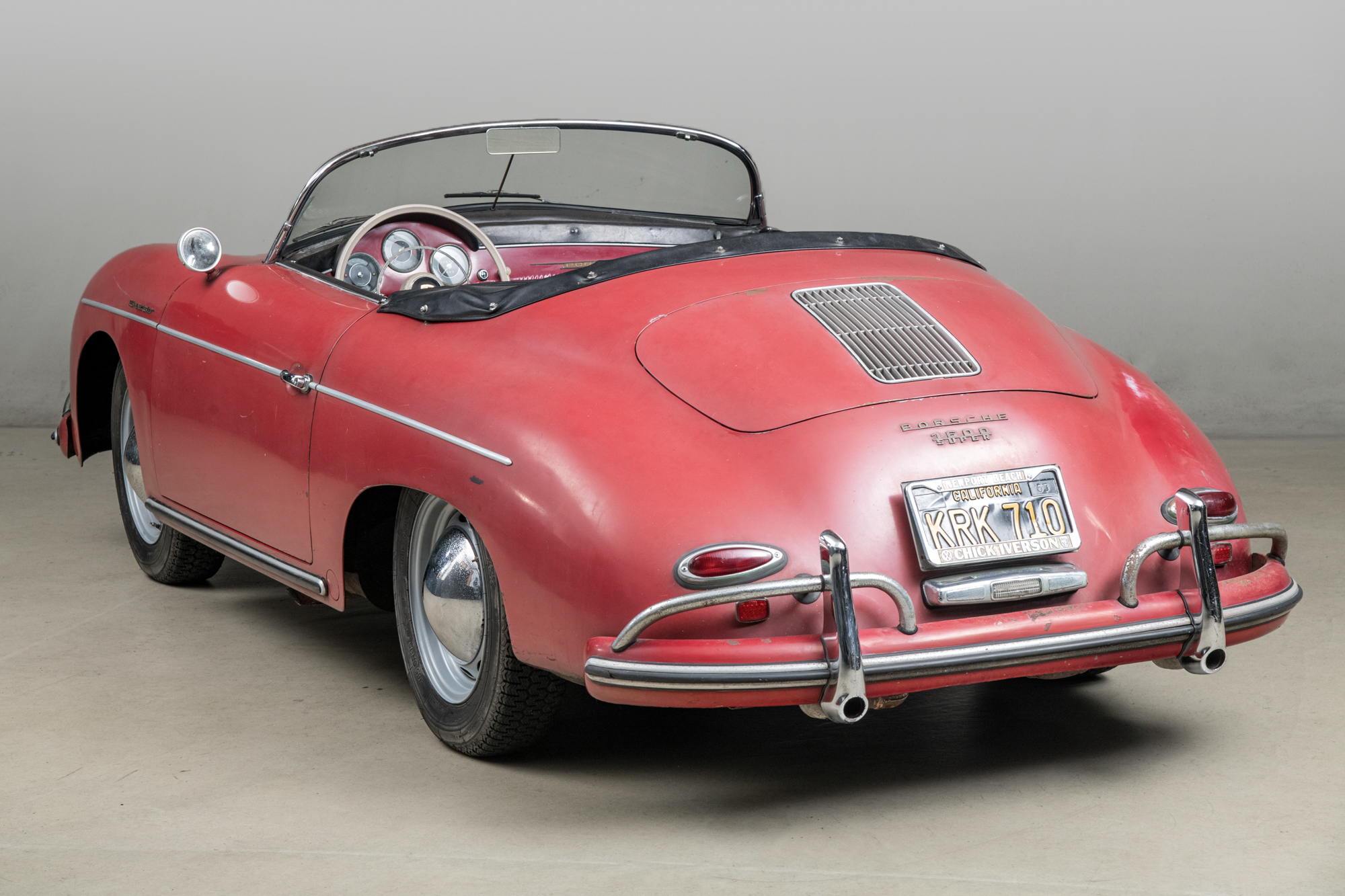 1958 Porsche 356 Speedster 1600 Super , RED, VIN 84826, MILEAGE 71533