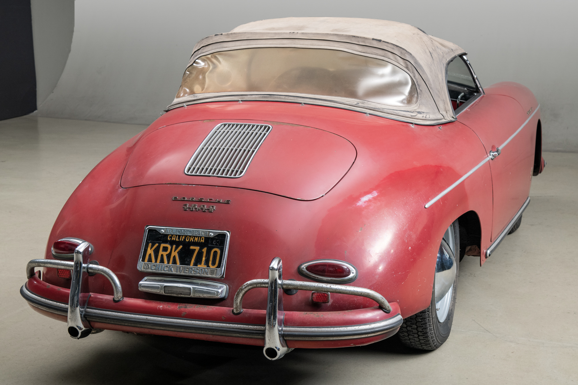 1958 Porsche 356 Speedster 1600 Super , RED, VIN 84826, MILEAGE 71533