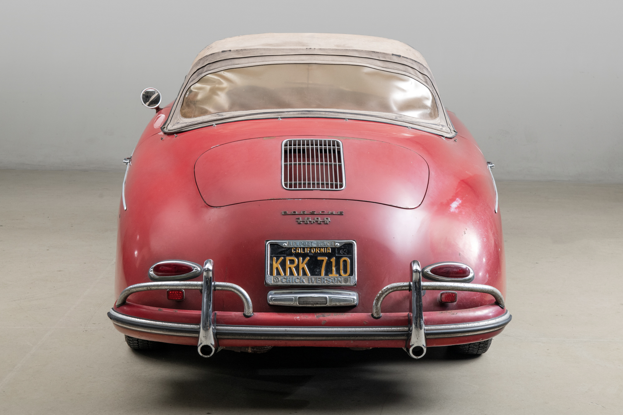 1958 Porsche 356 Speedster 1600 Super , RED, VIN 84826, MILEAGE 71533