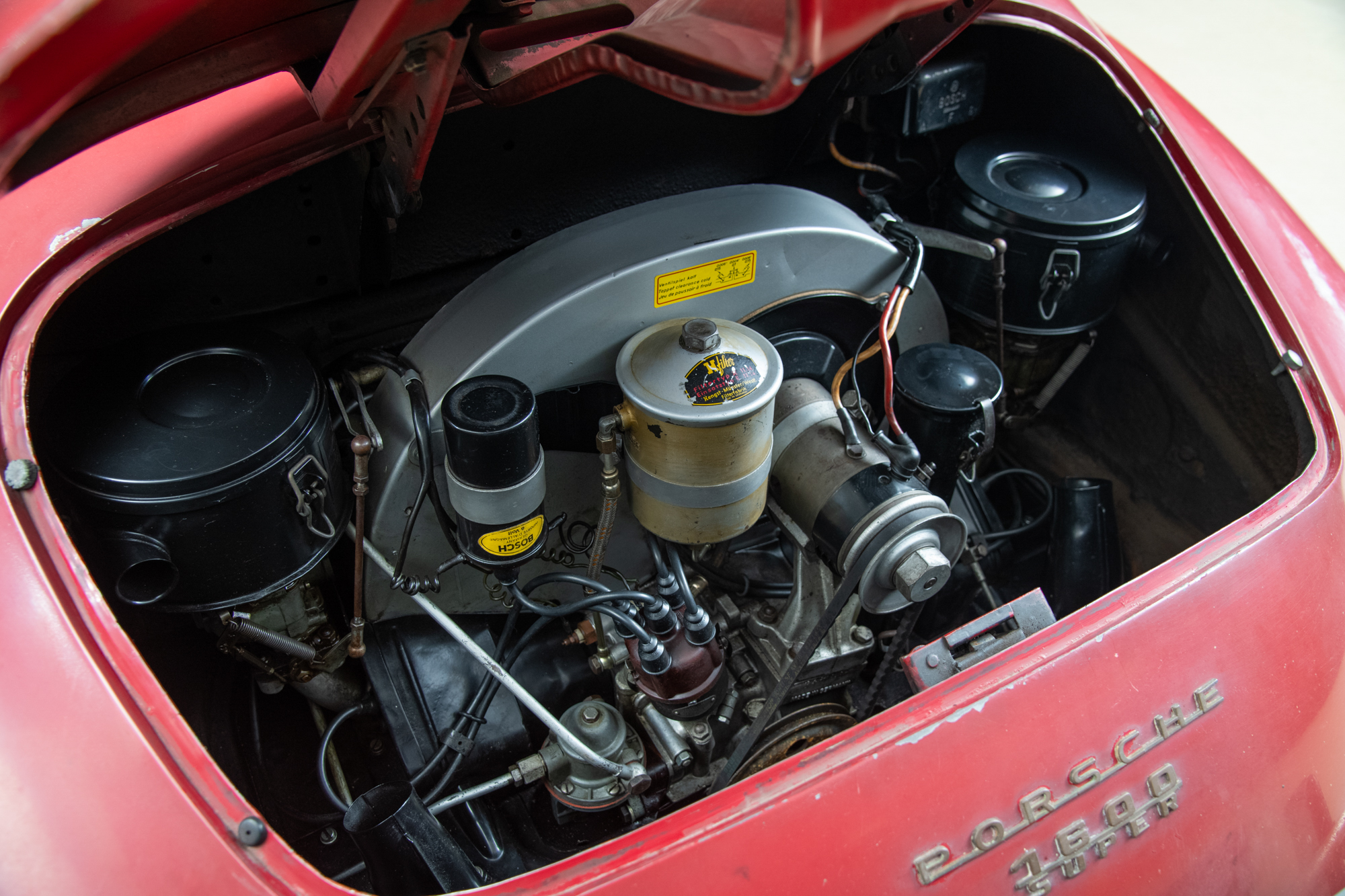 1958 Porsche 356 Speedster 1600 Super , RED, VIN 84826, MILEAGE 71533
