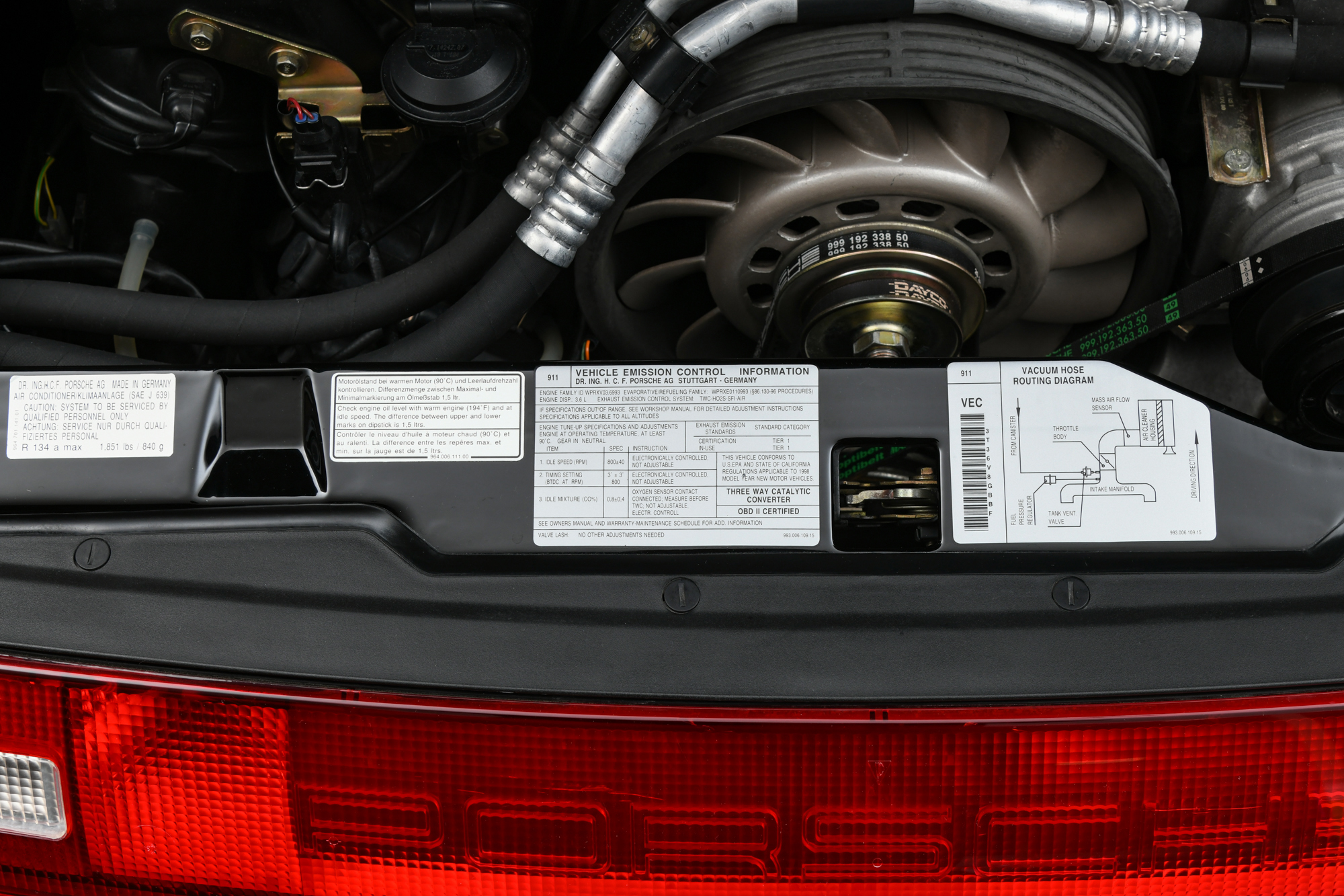 1998 Porsche 993 C2S , BLACK, VIN WP0AA2993WS320750, MILEAGE 20524