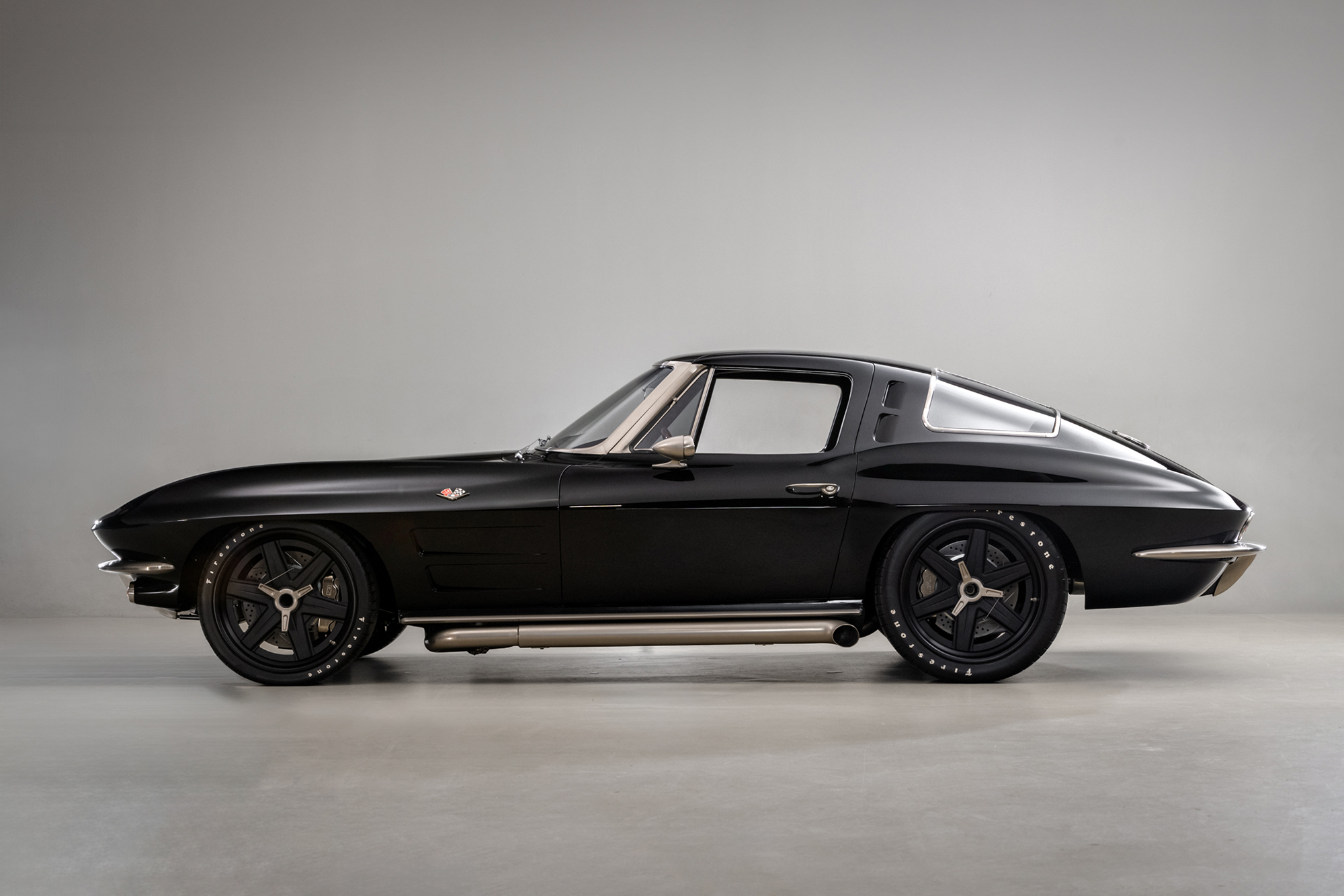 1963 Chevrolet Corvette Fastback RestoMod , BLACK, VIN 30837S114256, MILEAGE 4097