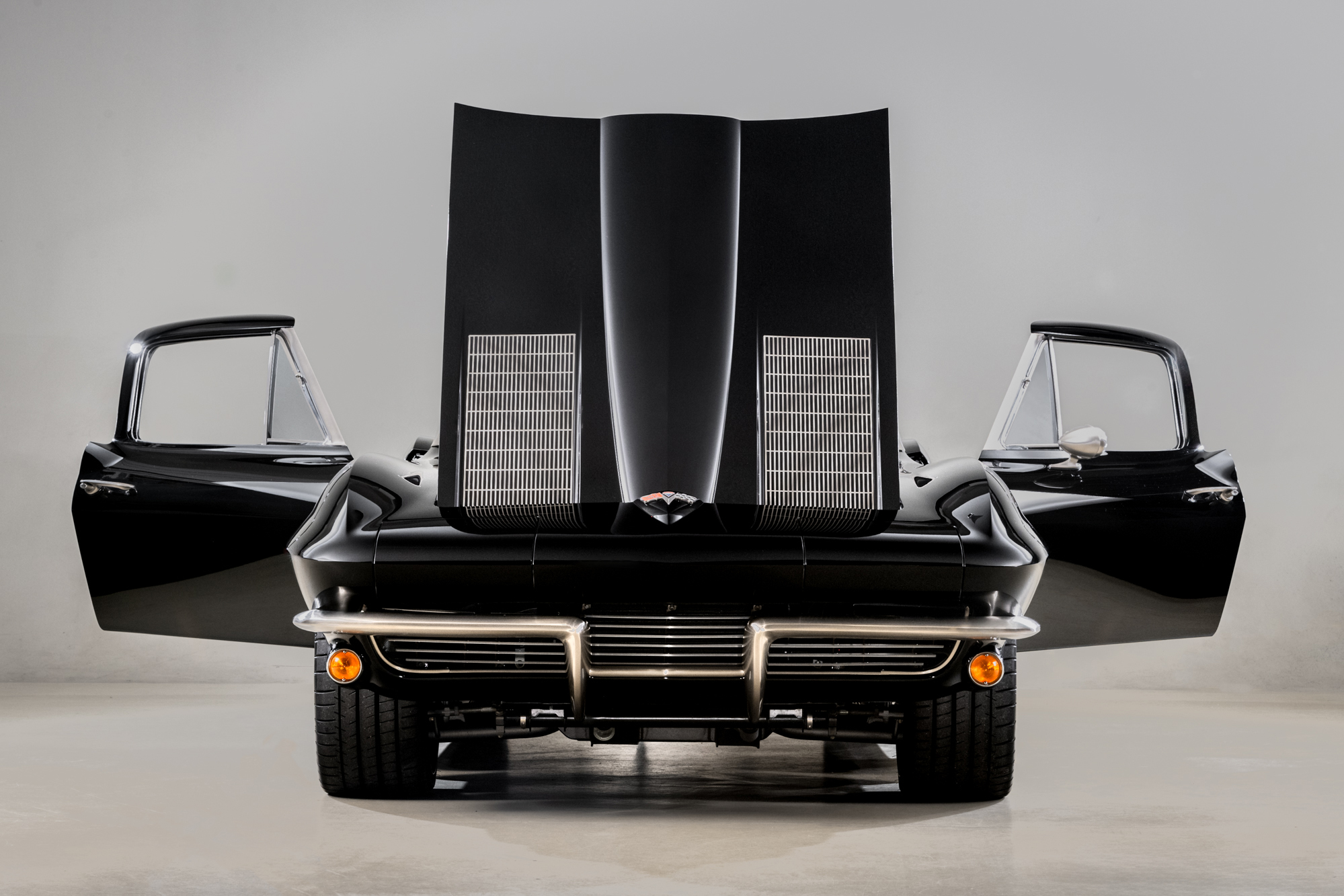 1963 Chevrolet Corvette Fastback RestoMod , BLACK, VIN 30837S114256, MILEAGE 4097