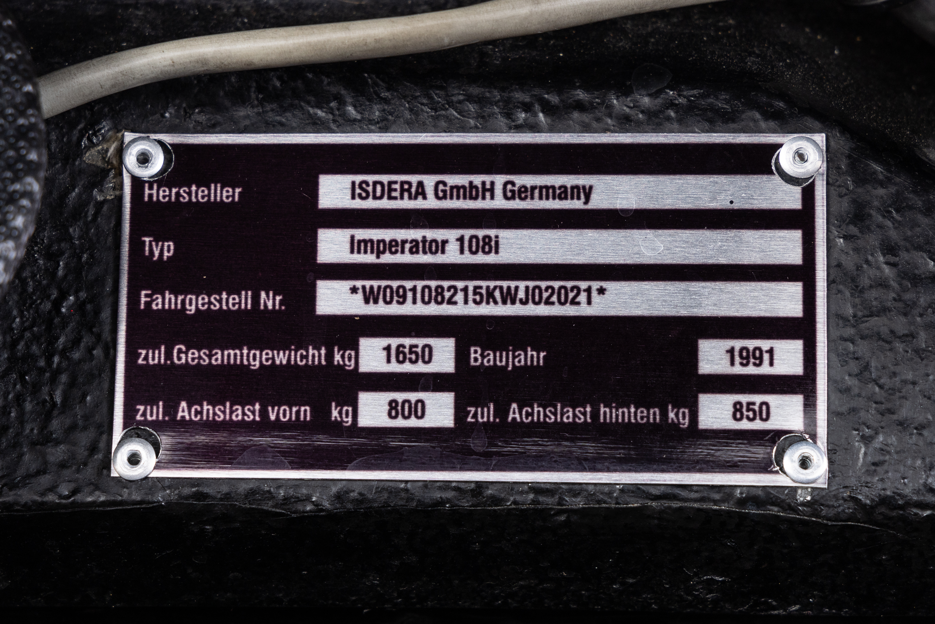 1991 Isdera Imperator 108i  , SILVER, VIN W09108215KWJ02021, MILEAGE 1916