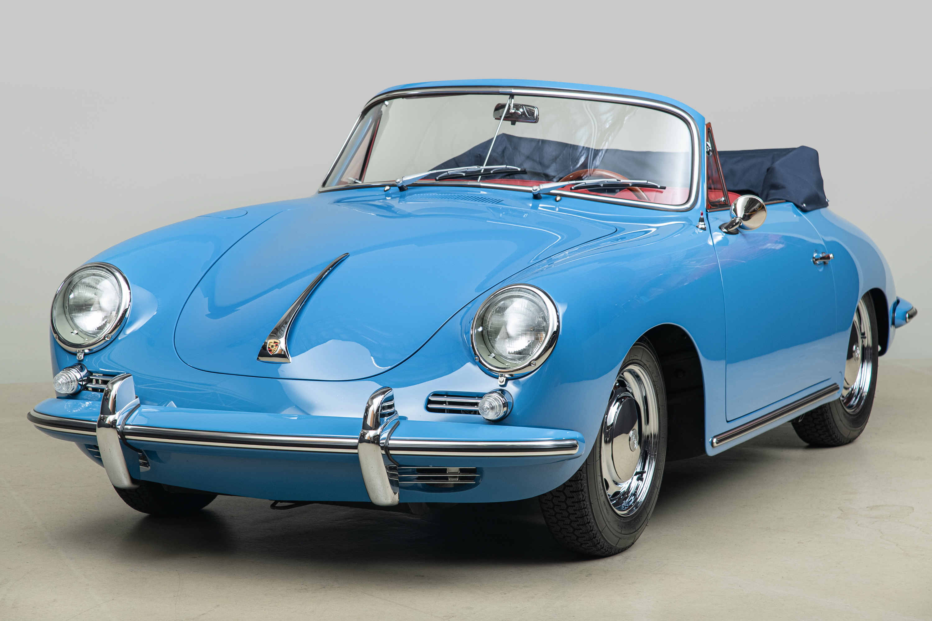 1964 Porsche 356C Cabriolet , SKY BLUE, VIN 160104, MILEAGE 1532