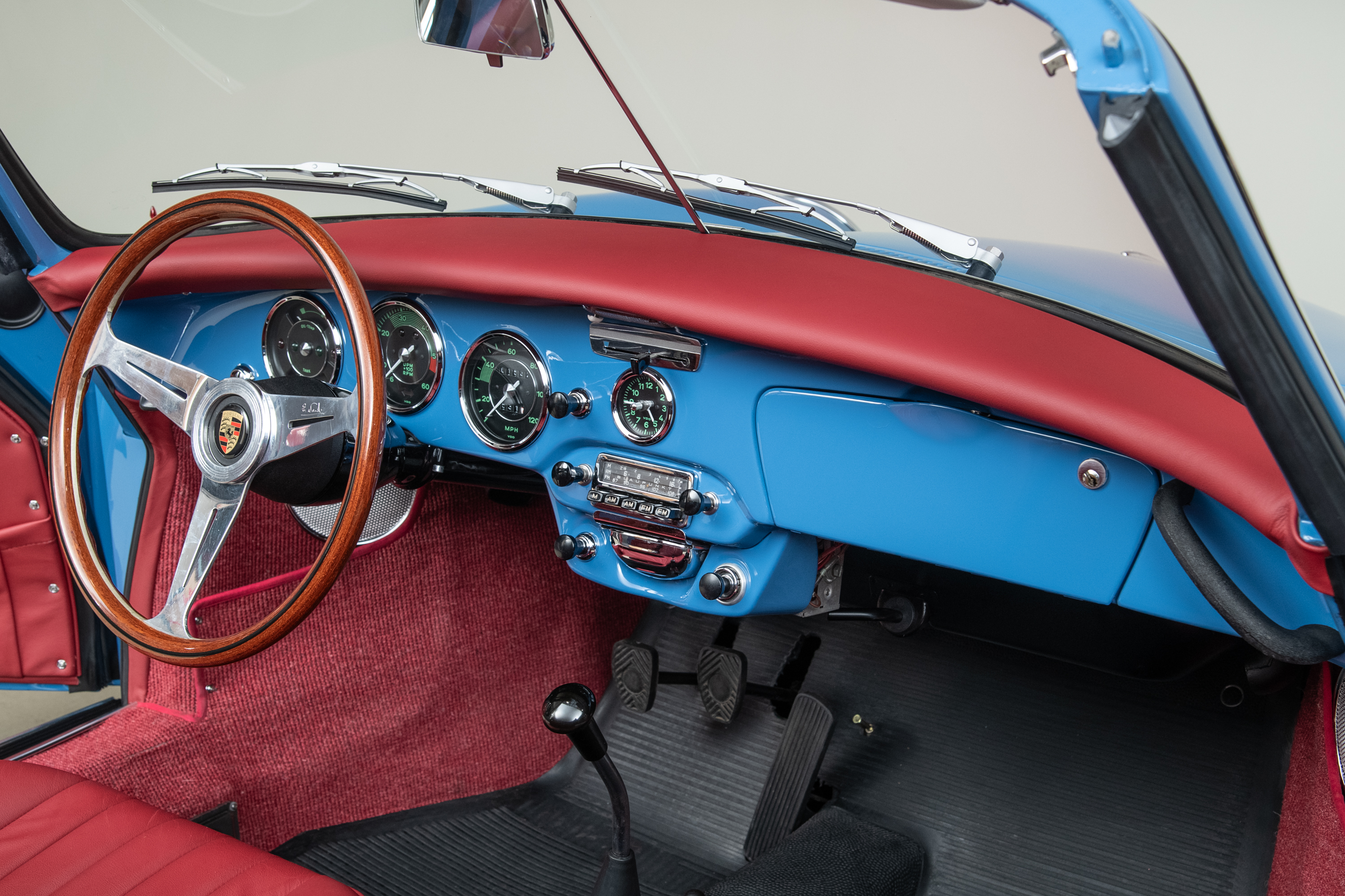 1964 Porsche 356C Cabriolet , SKY BLUE, VIN 160104, MILEAGE 1532