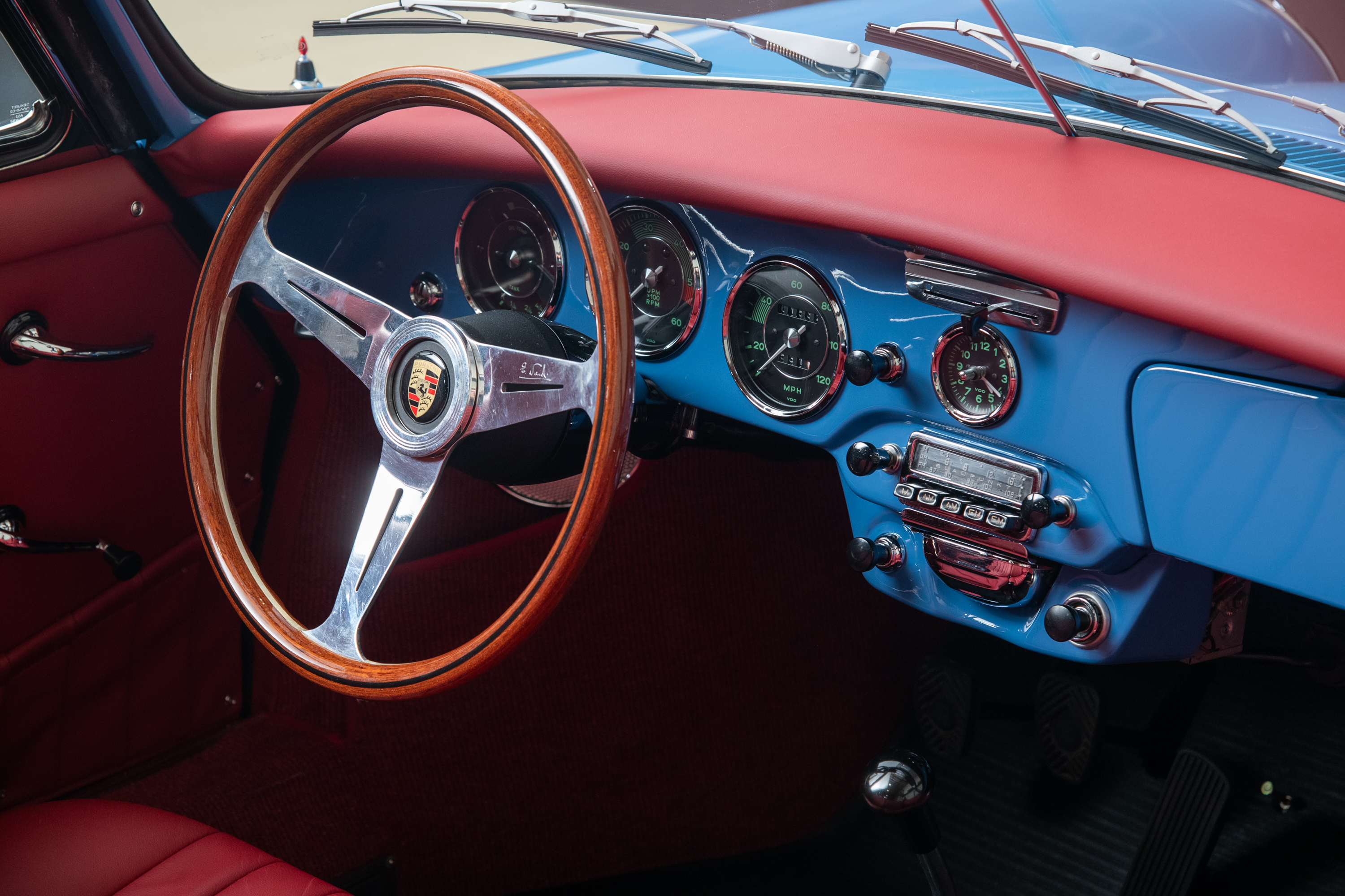 1964 Porsche 356C Cabriolet , SKY BLUE, VIN 160104, MILEAGE 1532