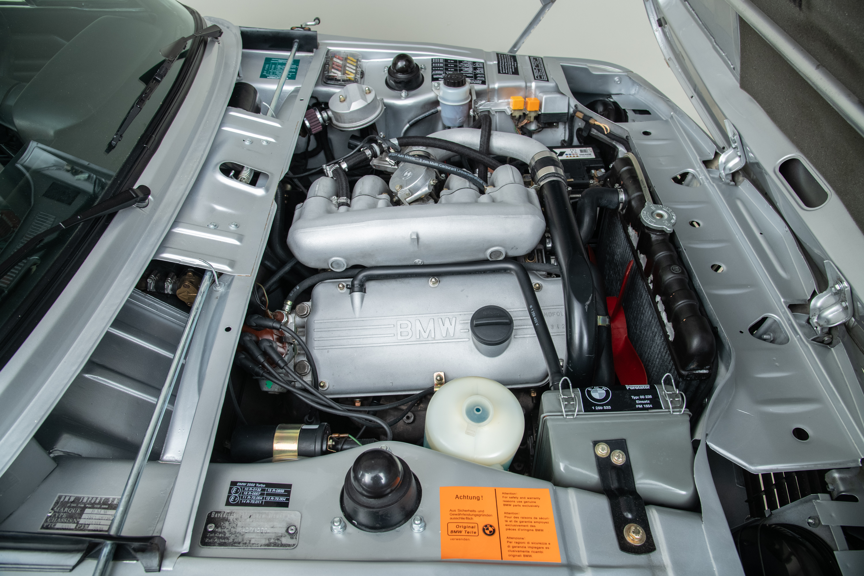 1974 BMW 2002 Turbo , POLARIS SILVER, VIN 4291203, MILEAGE 3879