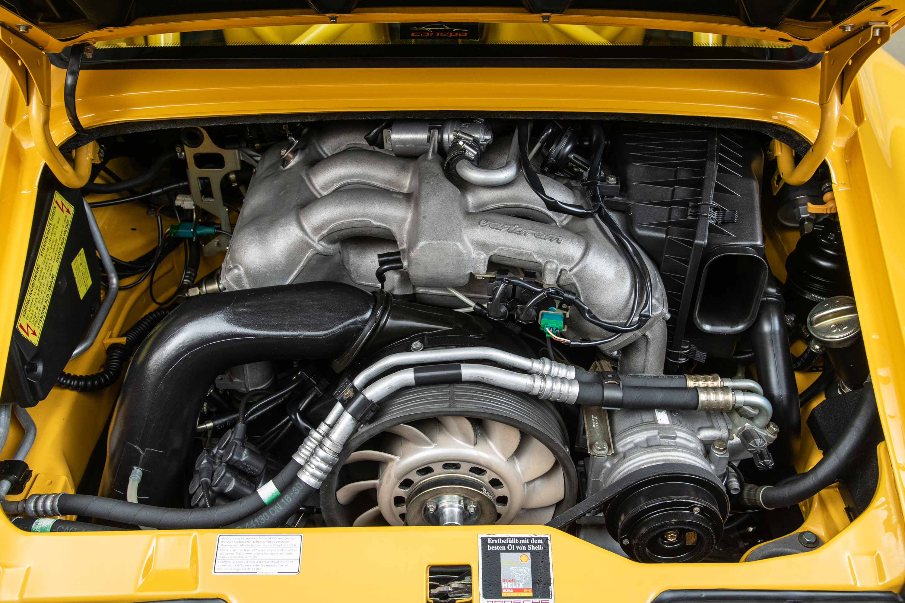 1995 Porsche 911 Carrera RS 3.8 Clubsport, SPEED YELLOW, VIN WP0ZZZ99ZSS390260, MILEAGE 19616