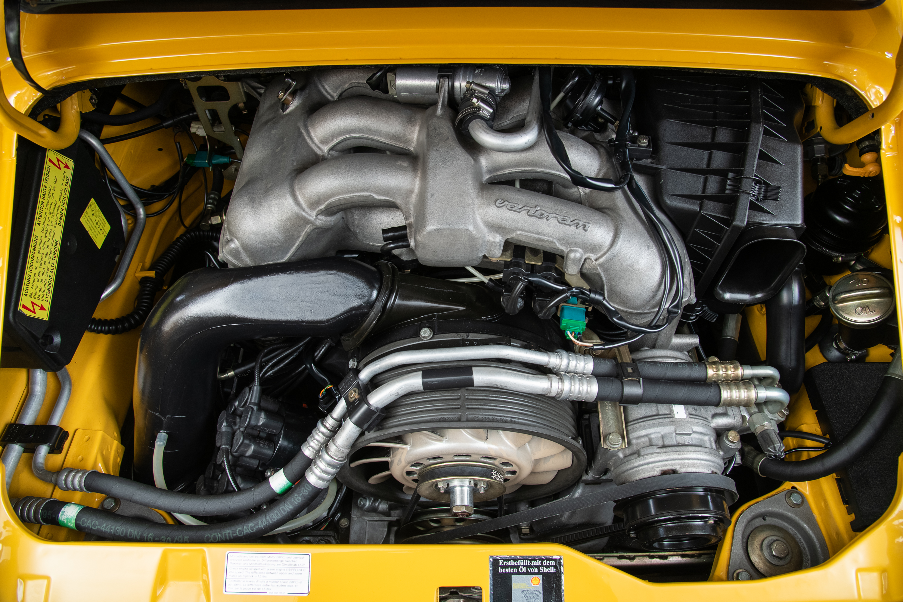 1995 Porsche 911 Carrera RS 3.8 Clubsport, SPEED YELLOW, VIN WP0ZZZ99ZSS390260, MILEAGE 19616