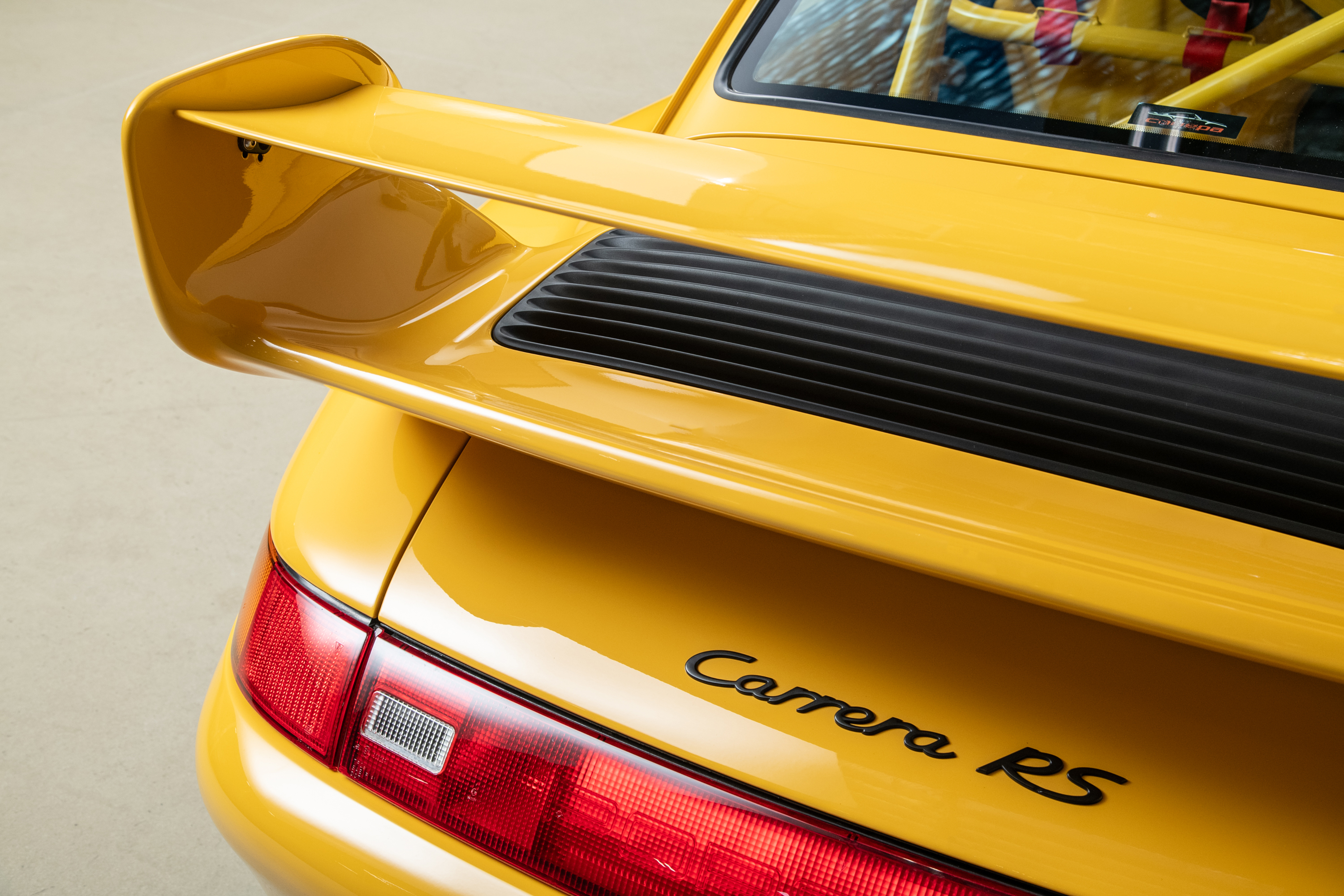 1995 Porsche 911 Carrera RS 3.8 Clubsport, SPEED YELLOW, VIN WP0ZZZ99ZSS390260, MILEAGE 19616