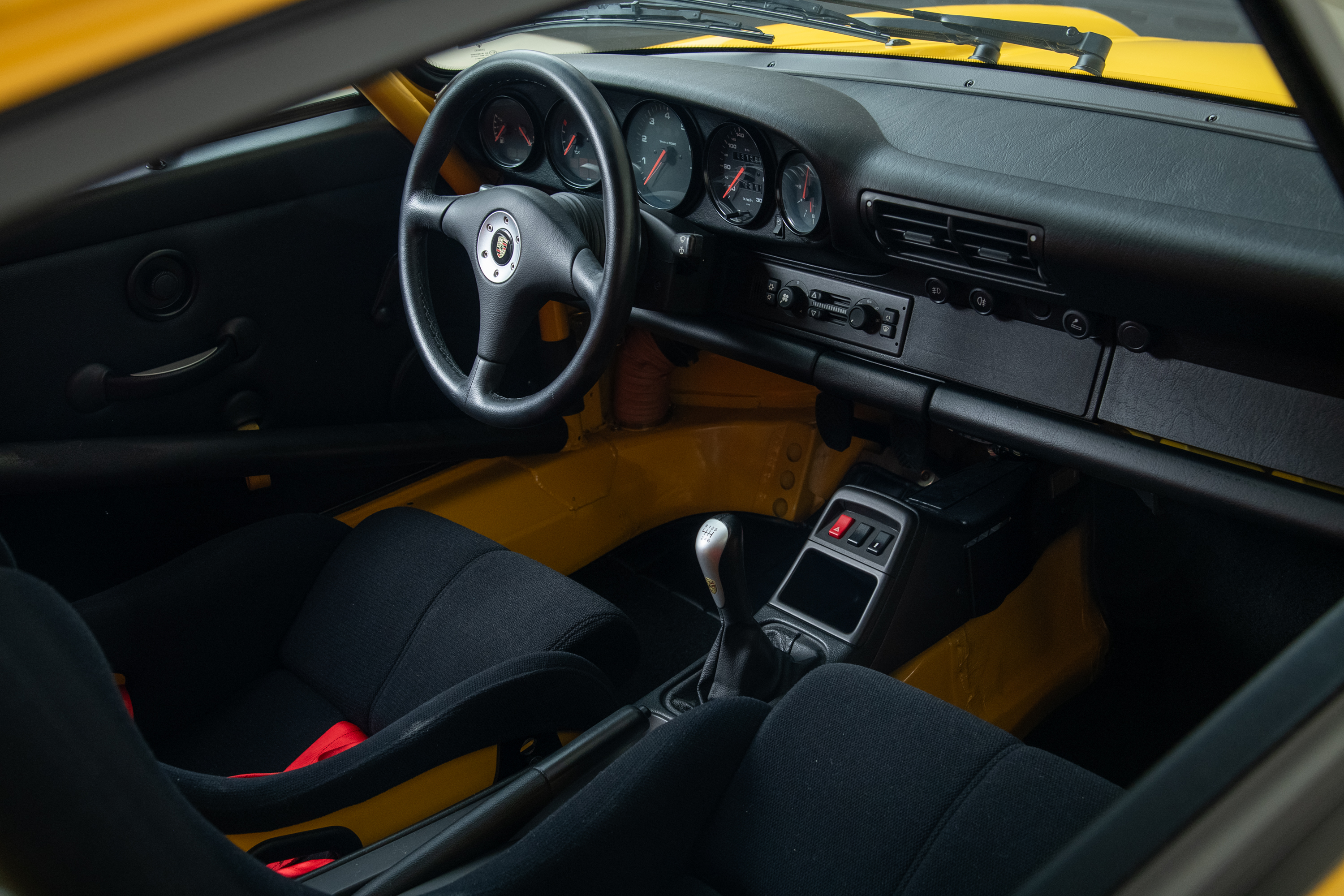 1995 Porsche 911 Carrera RS 3.8 Clubsport, SPEED YELLOW, VIN WP0ZZZ99ZSS390260, MILEAGE 19616