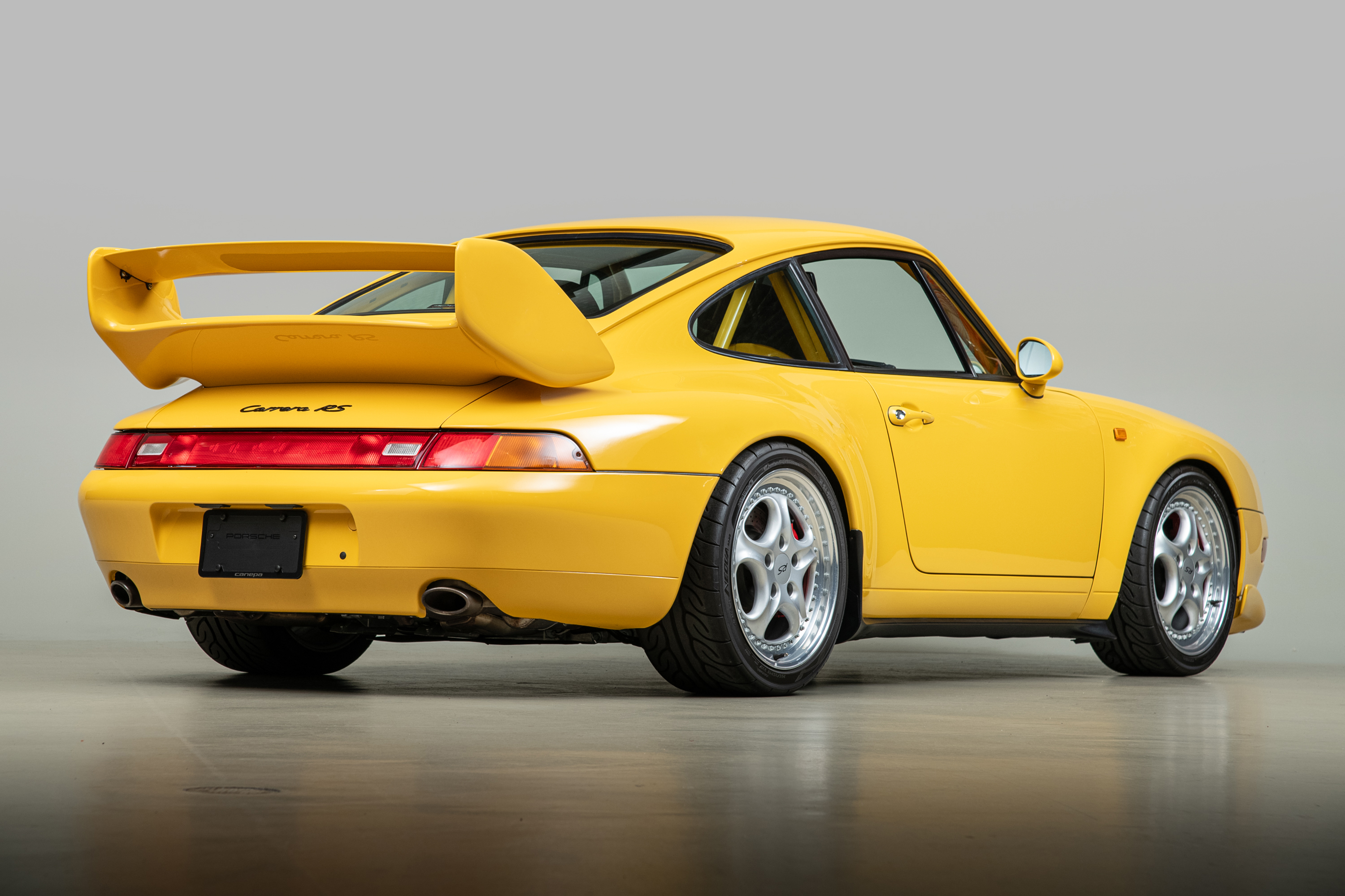 1995 Porsche 911 Carrera RS 3.8 Clubsport, SPEED YELLOW, VIN WP0ZZZ99ZSS390260, MILEAGE 19616