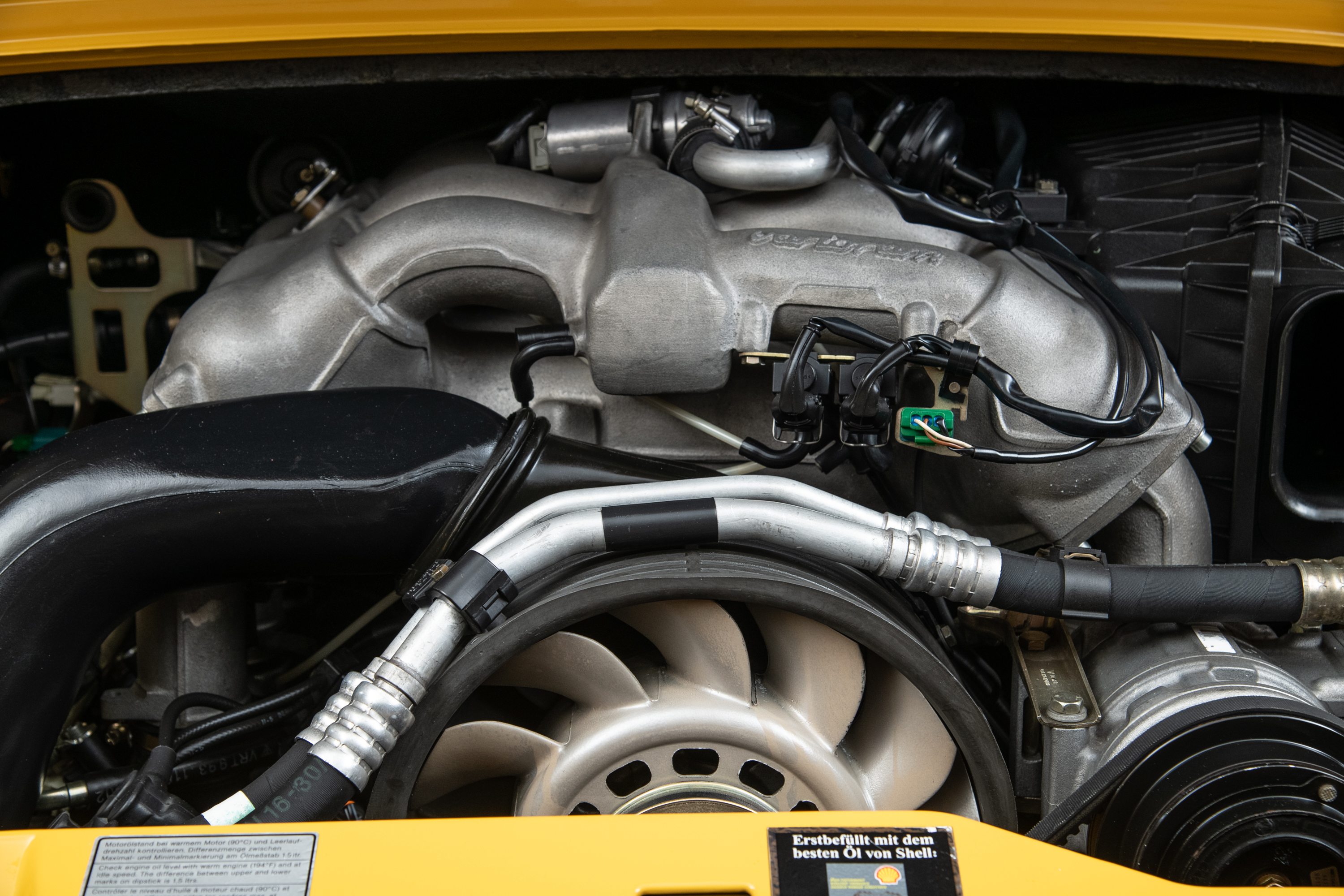 1995 Porsche 911 Carrera RS 3.8 Clubsport, SPEED YELLOW, VIN WP0ZZZ99ZSS390260, MILEAGE 19616