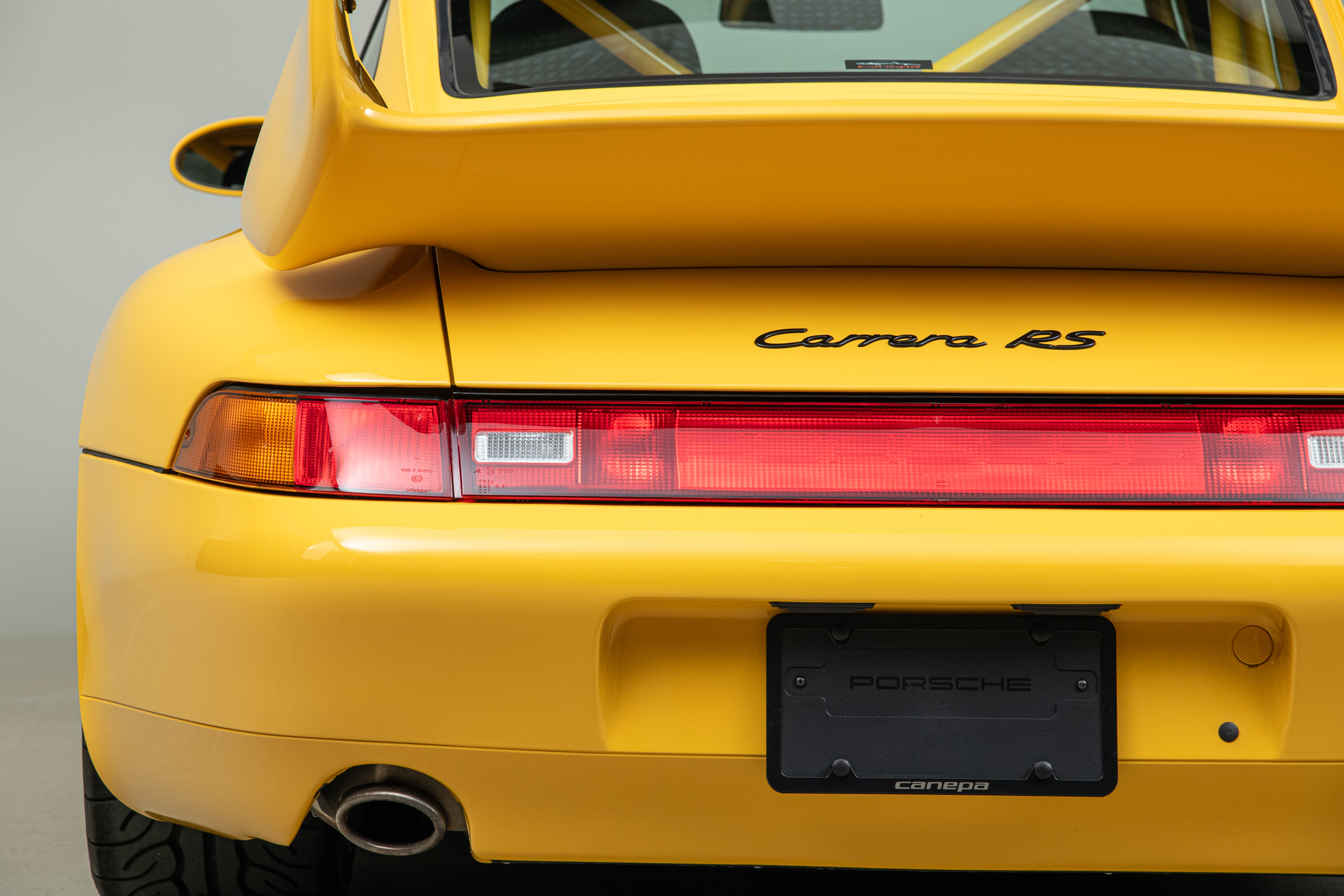 1995 Porsche 911 Carrera RS 3.8 Clubsport, SPEED YELLOW, VIN WP0ZZZ99ZSS390260, MILEAGE 19616