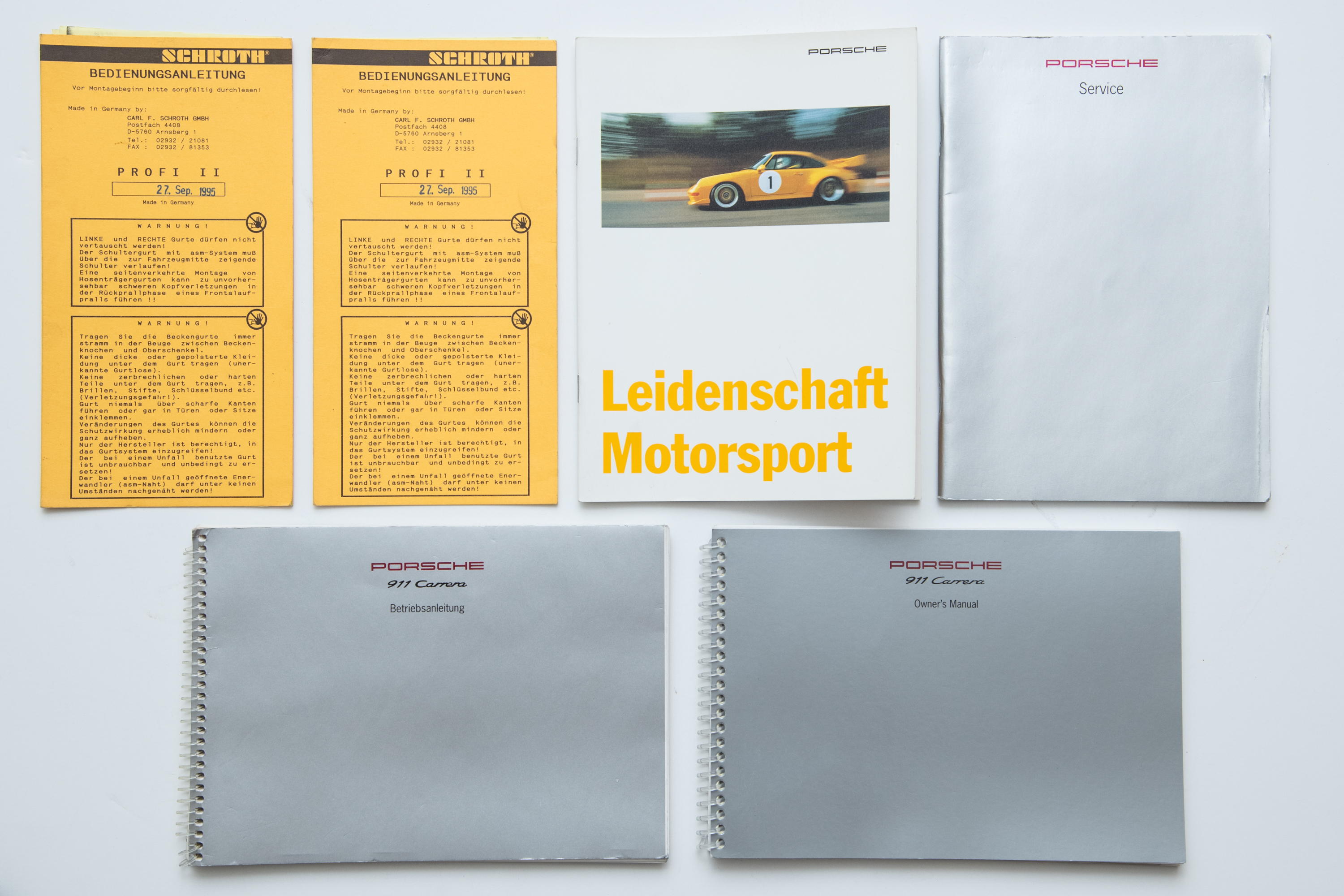 1995 Porsche 911 Carrera RS 3.8 Clubsport, SPEED YELLOW, VIN WP0ZZZ99ZSS390260, MILEAGE 19616