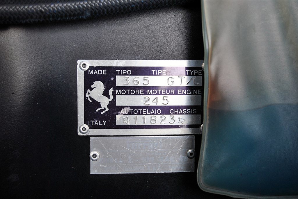 1968 Ferrari 365 GTC, BLACK, VIN 11823, MILEAGE 56880