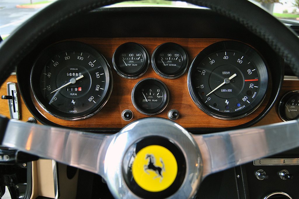 1968 Ferrari 365 GTC, BLACK, VIN 11823, MILEAGE 56880