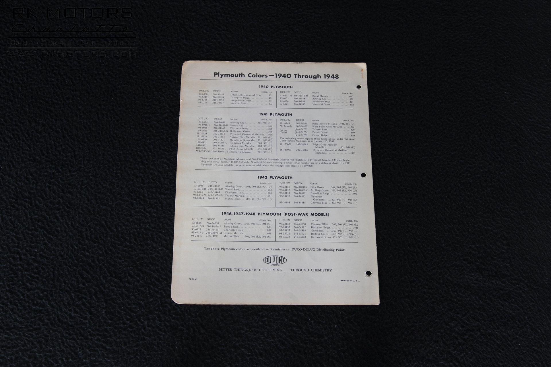 132424 1949 Plymouth Special RK Motors Classic and Performance Cars