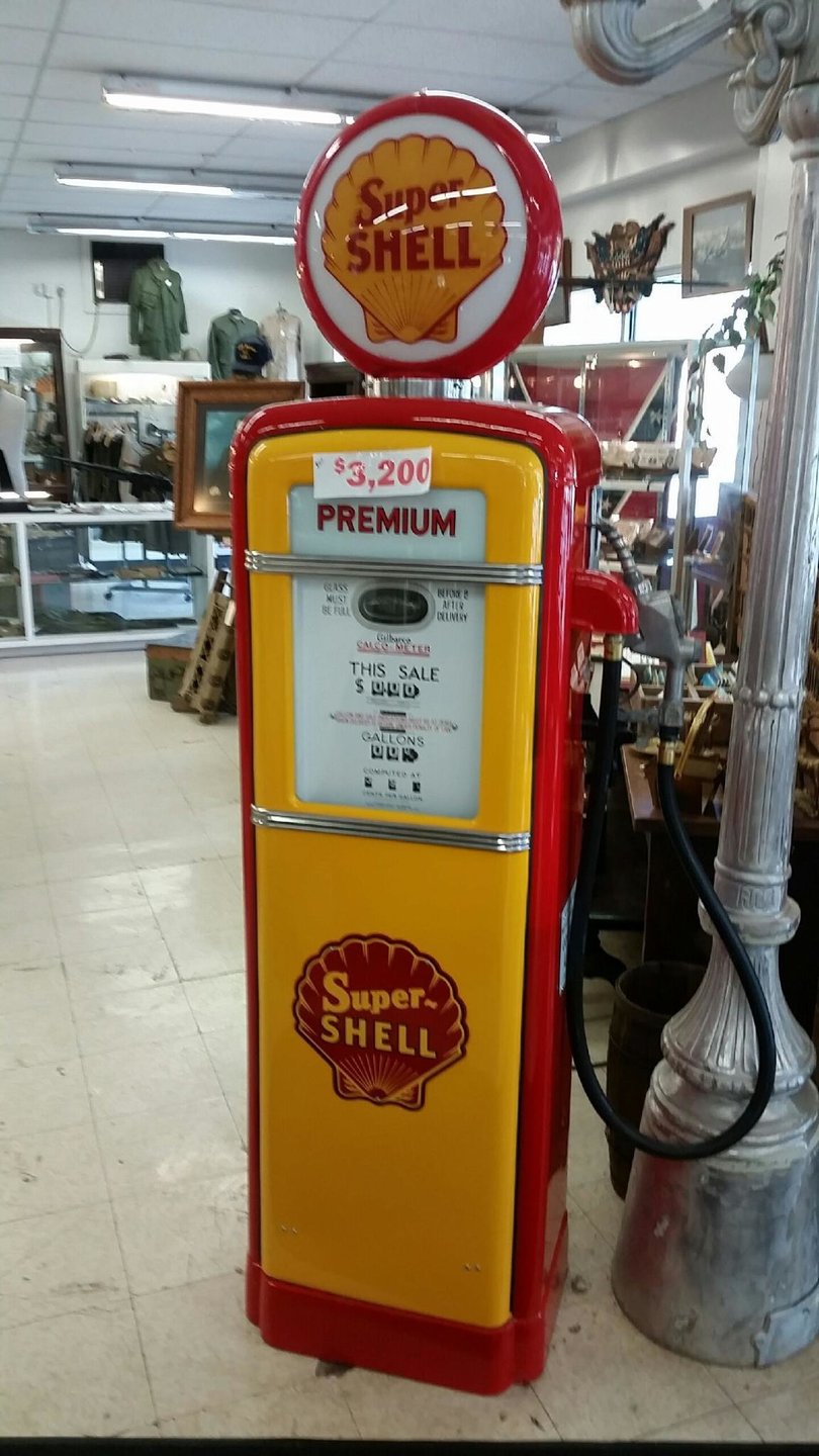 1940 Gilbarco 96 Tall Super Shell Gas Pump Saratoga Auto Auction