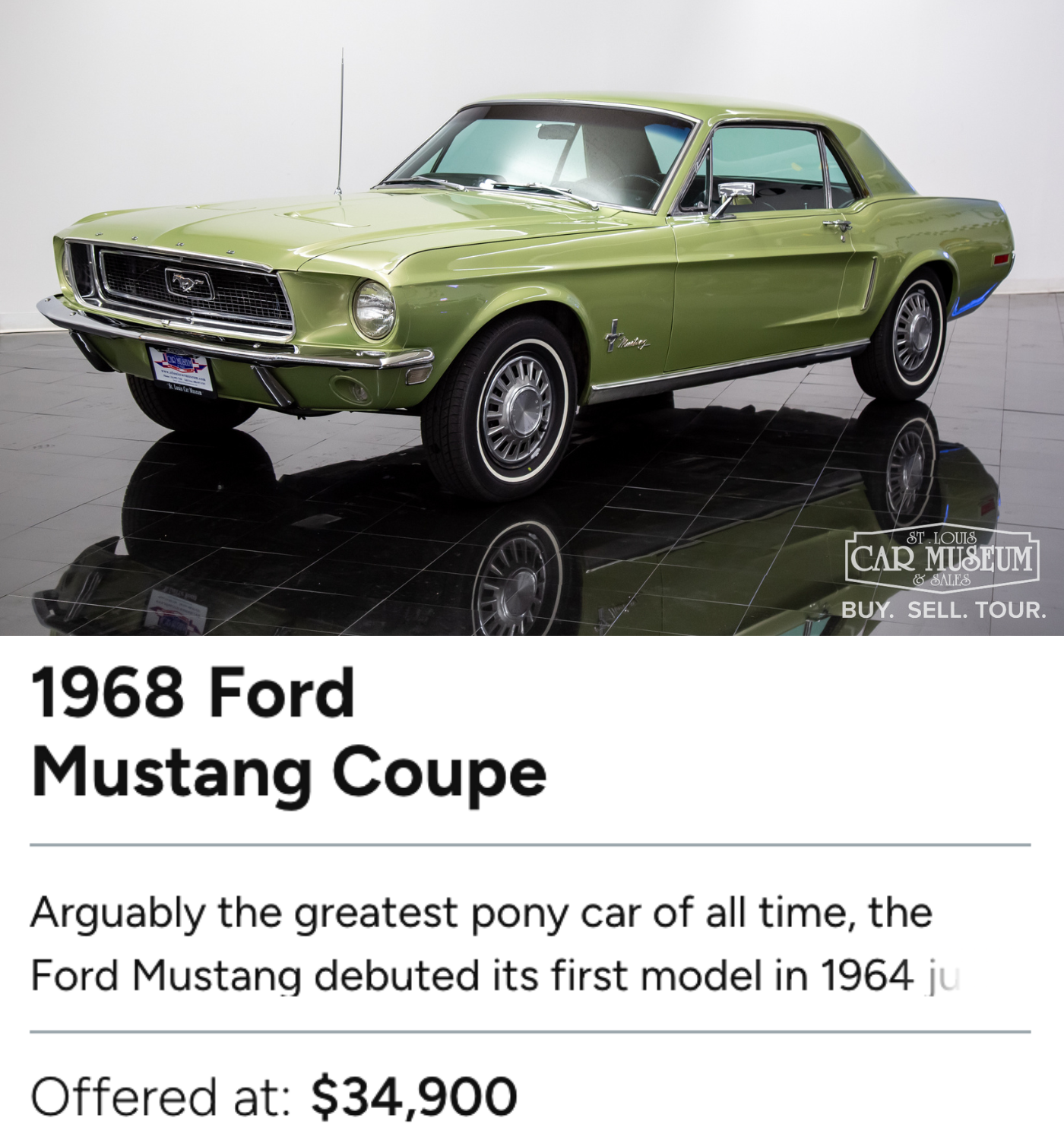 Muscle & Sports Cars For Sale St. Louis Car Museum