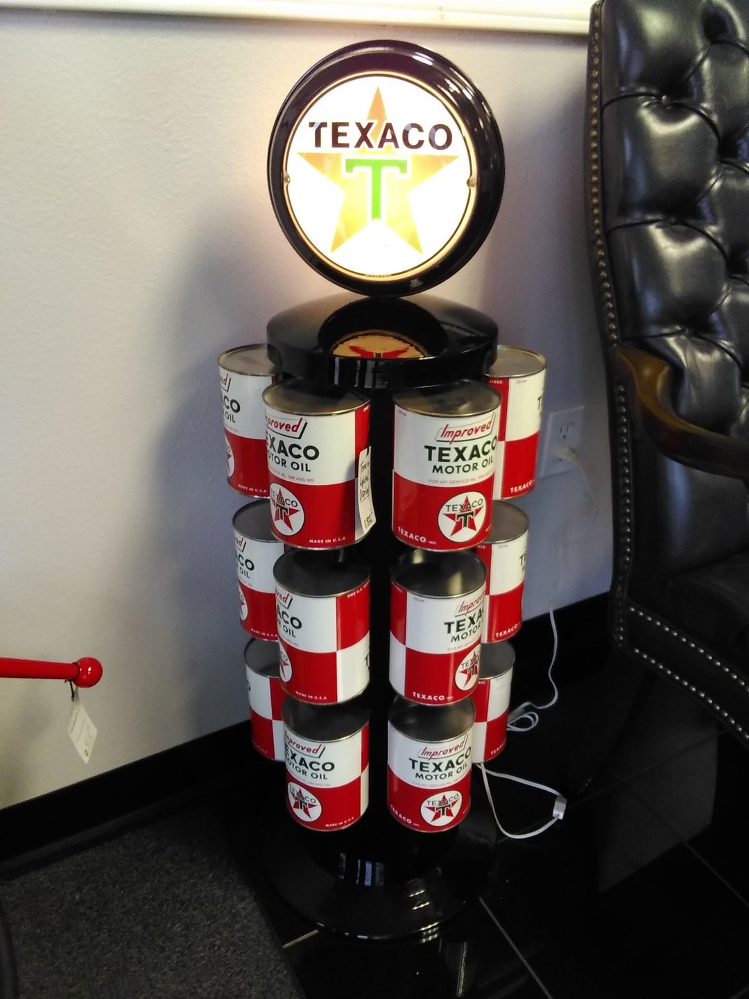 Lighted Texaco Oil Can Display Street Dreams