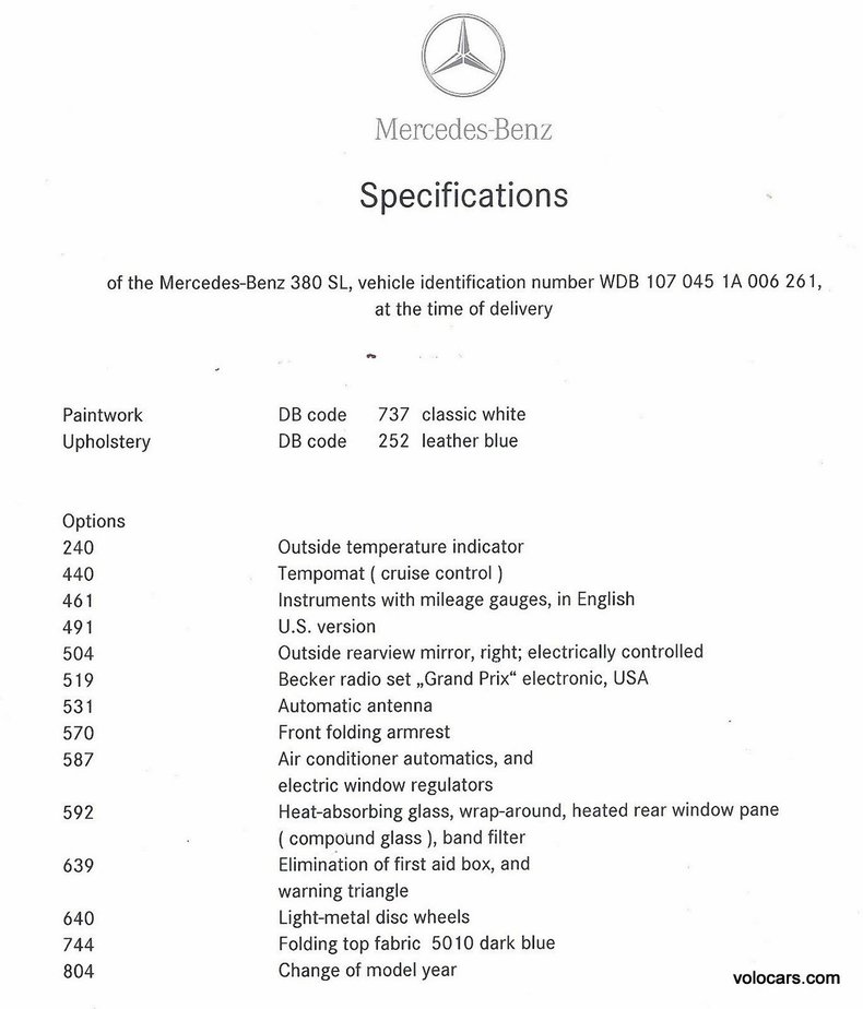 1984 Mercedes-Benz 380SL